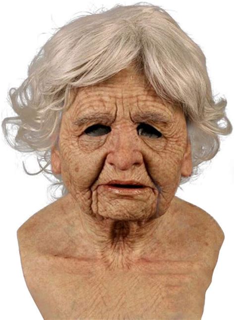 creepy grandma mask|More.